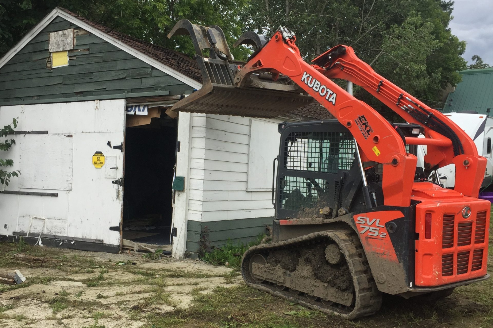Garage demolition project completed by The Junk Guys Edmonton demolition team